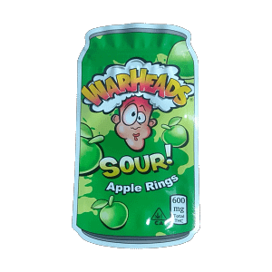 Warheads Sour! Apple Rings Die Cut 600MG