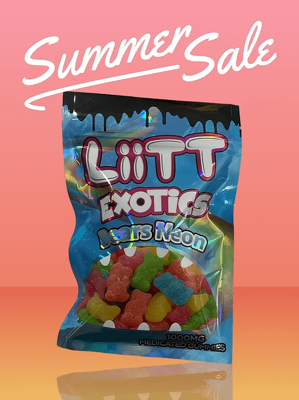 Liitt Exotics Bears Neon 1000mg Medicated Gummies